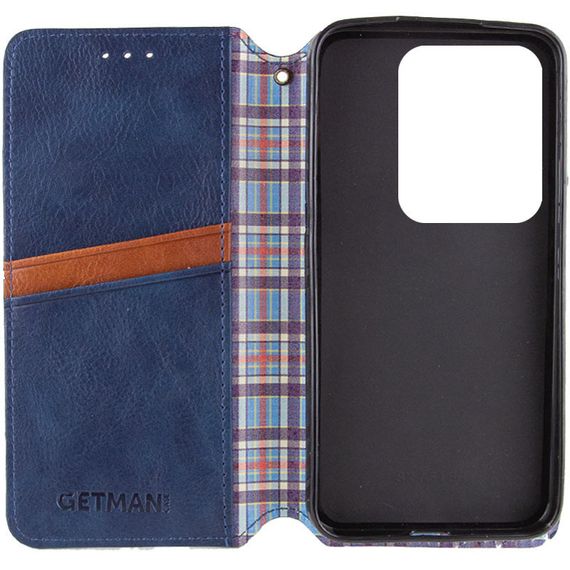 Шкіряний чохол-книжка GETMAN Cubic (PU) для Xiaomi Redmi Note 13 Pro 4G Штучна шкіра, Слот для візитки, Зелений | Зображення 2