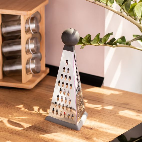 Конусна ручна терка з нержавіючої сталі з ручкою 11×11×23 (см) HP-8-8 | Зображення 4