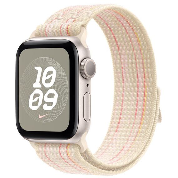 Ремешок Nike Sport Loop для Apple Watch 38/40/41/42mm(ser.10) Starlight / Pink | Зображення 1