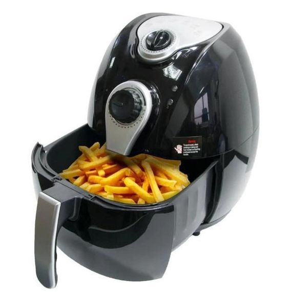 Аерофритниця Мультипіч Аерогриль Domotec MS-3220 1300 Вт 4,5 л Безмасляна з Таймером. Колір: чорний | Зображення 2