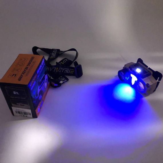 Потужний ліхтар для риболовлі CH-8825-3P35+COB(white+yellow)+RGB, Налобний ліхтар на голову BI-39 | Зображення 7