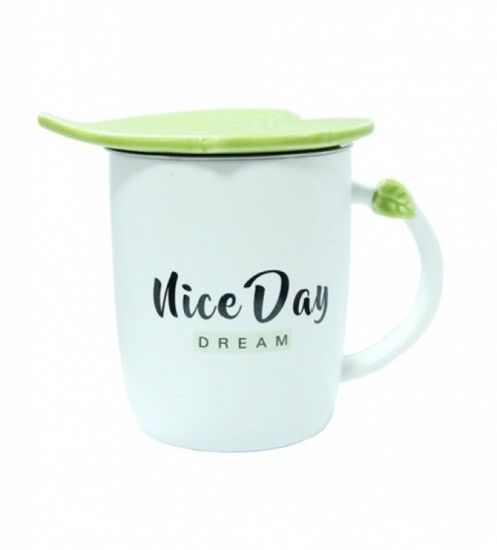 Чашка керамическая Зеленый Листок Niсe Day Dream | Зображення 1