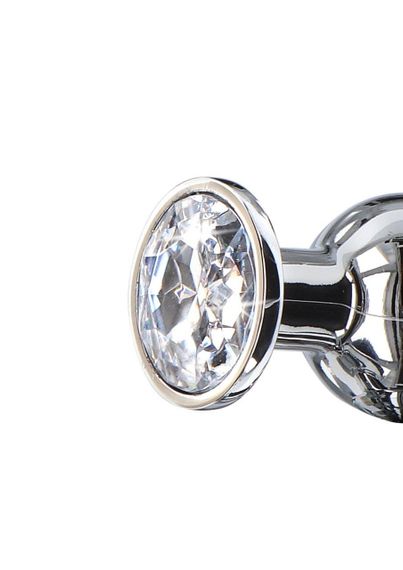 Анальна пробка із кристалом Toy Joy Diamond Bum Bijou, сріблястий, Small Sex Aura | Зображення 2