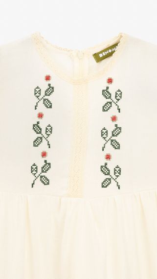 Сукня вишиванка для дівчинки Dinomin D3105 104 см Молочний shop (2000999498961) | Зображення 1