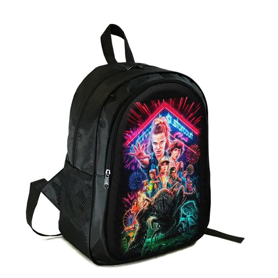 Рюкзак подростковый/школьный 38×28см с принтом Очень странные дела / Stranger Things на два отделения для мальчика, девочки (4408)