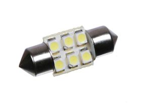 Світлодіодна софітна автолампи T10, 28-31mm, 6pcs 3528 (6000К) (45 Lm) Foton