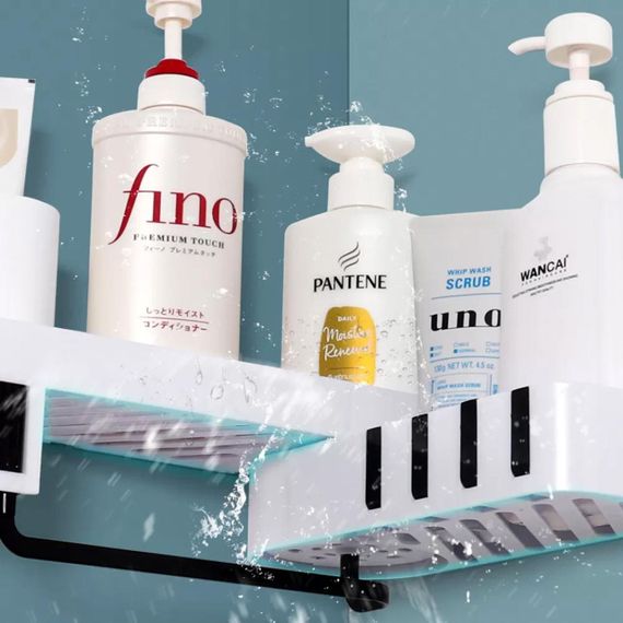 Поворотна кутова полиця для ванної кімнати XL-159 / Настінний органайзер у ванну | Зображення 5