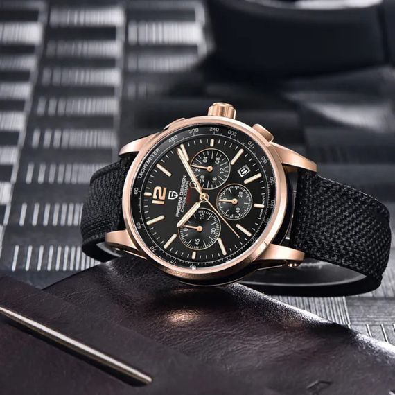 Чоловічий годинник Pagani Design YS008 Rose Gold-Black | Зображення 3