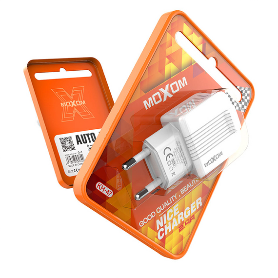Мережевий зарядний пристрій Moxom KH-47 2USB 2.4 A
