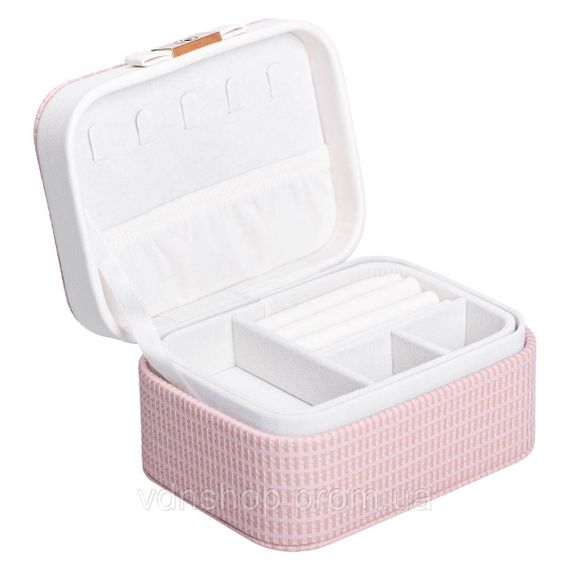 Шкатулка для украшений из эко кожи 15.5×11.5×8.5 органайзер для ювелирных изделий HP-5-37P | Зображення 1