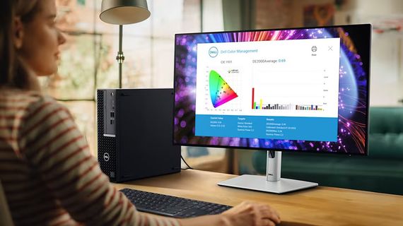 Монітор Dell  27' U2724DE HDMI, DP, USB-C, RJ-45, Audio, IPS, 2560x1440, 120Hz, sRGB 100%, Pivot (210-BKTV) | Зображення 3