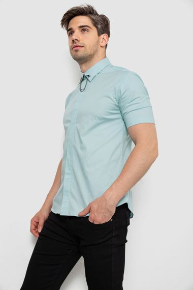 Рубашка мужская однотонная, цвет оливковый, 214R6917-1 | Зображення 2