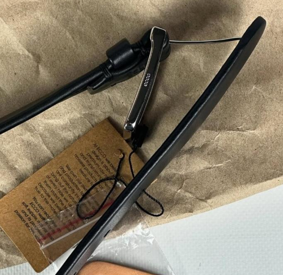 Чоловічий шкіряний ремінь ЕССО 100 см, колір чорний | Зображення 4