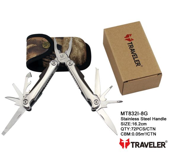Многофункциональный нож (мультитул) Traveler 16,2см (72шт/ящ) MT832I-8G Black