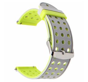 Подвійний ремінець з перфорацією для годин Motorola Moto 360 2nd gen (46 mm) - Grey&Yellow