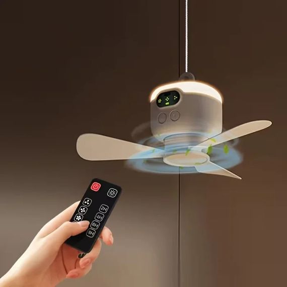 Аккумуляторный универсальный вентилятор KAR120 8000 мАч с LED-подсветкой и пультом | Зображення 3