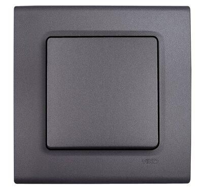 Вимикач одноклавішний VIKO Linnera, Сірий Граніт (90412001)