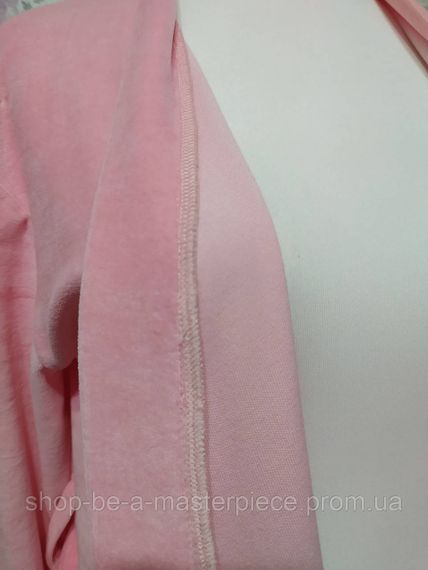 Халат жіночий велюровий оксамитовий банний домашній рожевий короткий 42 | Зображення 3