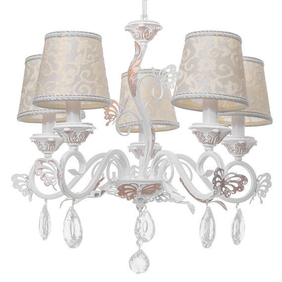 Люстра подвесная прованс с абажуром E14 40W WH (BKL-664S/5) | Зображення 2
