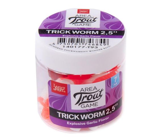 Слаги съедобные искусственные LJ Лаки Джон Pro Series TRICK WORM 2,5in (06.35)/T93 7шт. | Зображення 1
