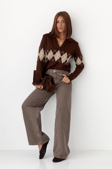 Шоколадні жіночі джинси - коричневий цвет, 28р (є розміри) | Зображення 2