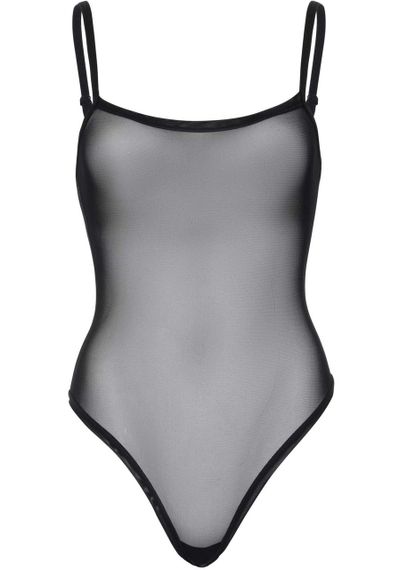 Еротичне боді Leg Avenue Cami bodysuit with thong Black XL, на бретелях Sex Aura | Зображення 2