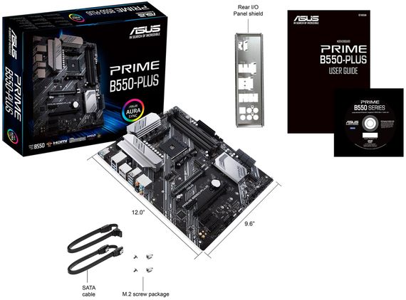 Материнcька плата ASUS PRIME B550-PLUS sAM4 B550 4xDDR4 M.2 HDMI DP ATX (90MB14U0-M0EAY0) | Зображення 1
