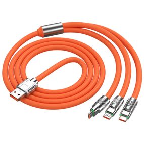 Кабель 6A 120W для швидкого заряджання 3 в 1 Type-C Lightning Micro-usb