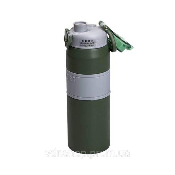 Термос из нержавеющей стали с мундштуком 800 мл  Зелёный HP-14-6GR | Зображення 2