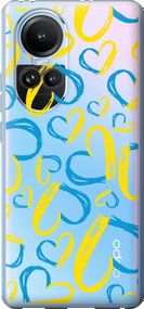 Чехол на Oppo Reno10 Сердца UA "5292u-3107-17620"