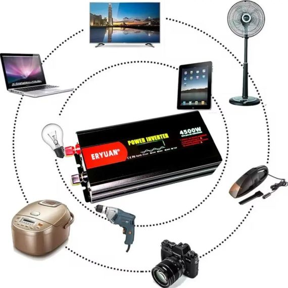 Перетворювач напруги Eryuan 4500W ЧИСТИЙ СИНУС, LCD | Зображення 1