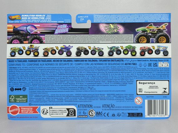 Подарочный набор 2 монстр-трака Хот Вилс Пиранья и Акула Оригинал Hot Wheels Monster Trucks Piran-Ahhhh vs Shark Wreak | Зображення 1