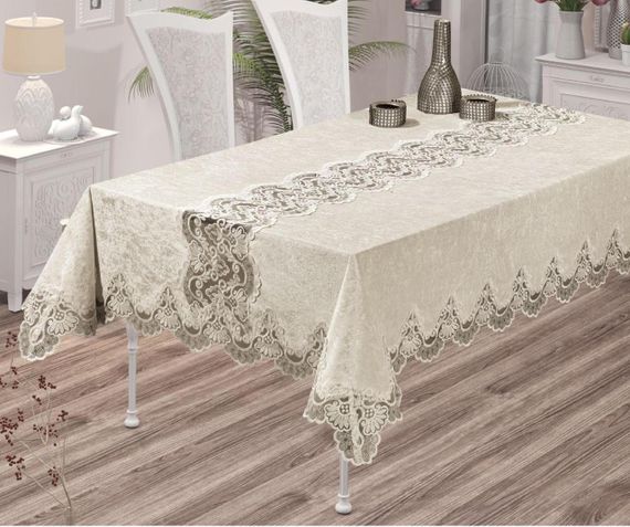 Скатертина Ayova 160x350 Oyku капучіно
