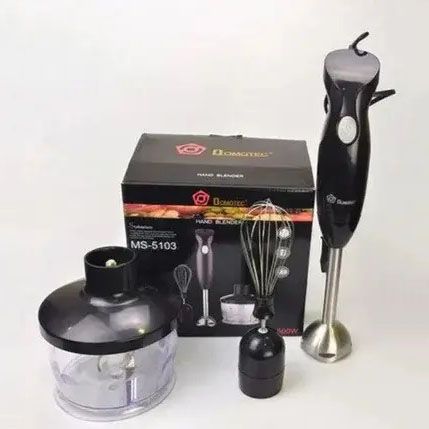 Блендер електричний занурювальний для дому DOMOTEC MS-5103 500 Вт, Блендер для супів і соусів JA-61 | Зображення 1