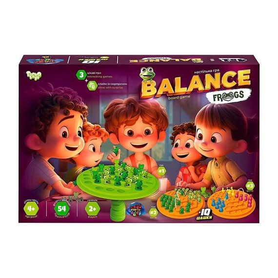 Розвиваюча настільна гра Balance Frogs Danko Toys Balf-01 Різнокольоровий shop (4823102813080)