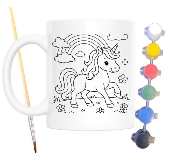Набор для творчества кружка раскраска Сказочный Единорог 330 мл белая (КР0132)