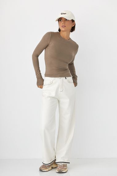 Однотонний еластичний лонг - кавовий цвет, M (є розміри) | Зображення 2