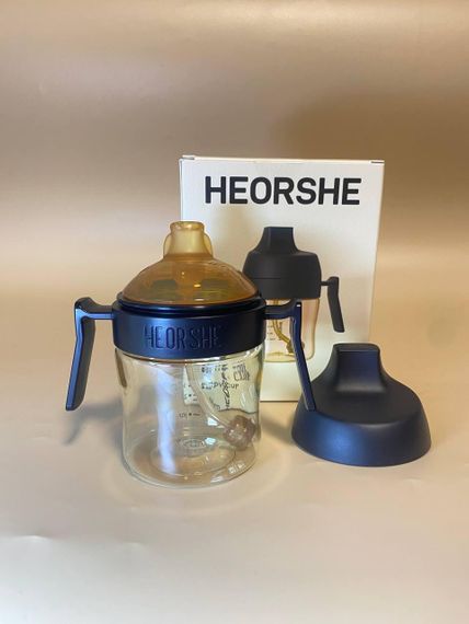 Поїльник дитячий HEORSHE 210 мл Чорний | Зображення 1