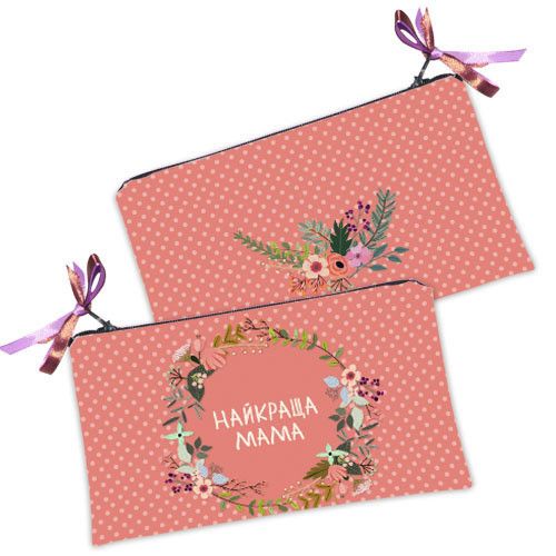 Косметичка женская Найкраща мама 20х12 см (K_FLG042)