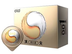 Ультратонкі презервативи з гіалуроновою кислотою, зігріваючим та охолоджуючим ефектом OLO - Ice & Fire, 10 шт sexstyle