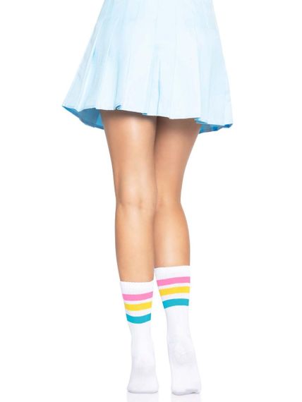 Шкарпетки жіночі в смужку Leg Avenue Pride crew socks Pansexual, 37–43 розмір Sex Aura | Зображення 5