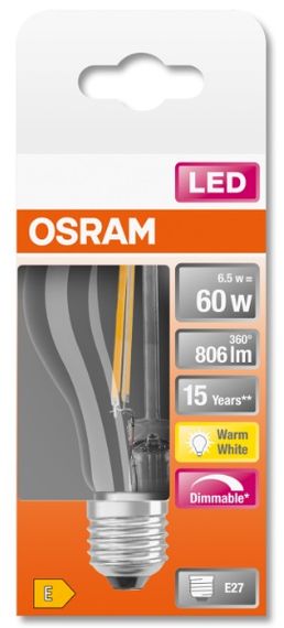 Лампа светодиодная LEDSCLA60D 7W/827 230V FIL E27 10X1OSRAM (4058075115958) | Зображення 2