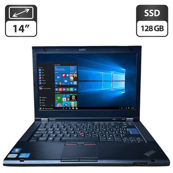 Ноутбук Lenovo ThinkPad T420 / 14" (1366x768) TN / Intel Core i5-2520M (2 (4) ядра по 2.5 - 3.2 GHz) / 8 GB DDR3 / 128 GB SSD / Intel HD Graphics 3000 / WebCam / DVD-ROM б/у