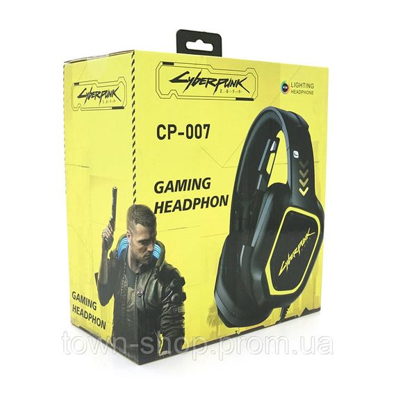 Наушники проводные Cyberpunk CP-007, с микрофоном и регулировкой громкости, Black, Box | Зображення 1