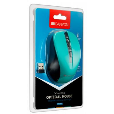 Мышка Canyon CNE-CMSW1GR Wireless Black-Green (CNE-CMSW1GR) | Зображення 3