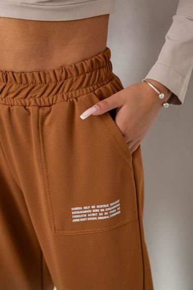 Спортивные штаны женские, цвет коричневый, 238R5052-5 | Зображення 4