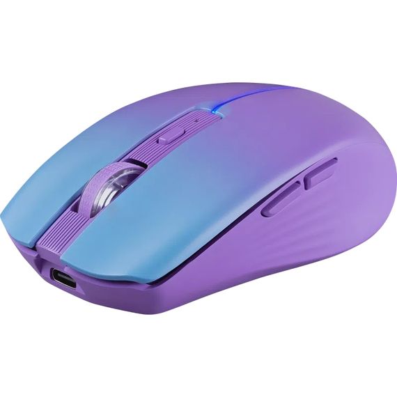 Мишка Defender Mystery MM-301, бездротова Bluetooth+2.4G, 1600 dpi., 4кн., 500mAh,  LED, фіолетова | Зображення 5