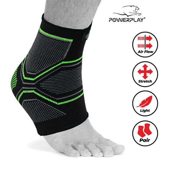 Бандажі на гомілкостоп PowerPlay 4100 Чорні (пара) L/XL | Зображення 1