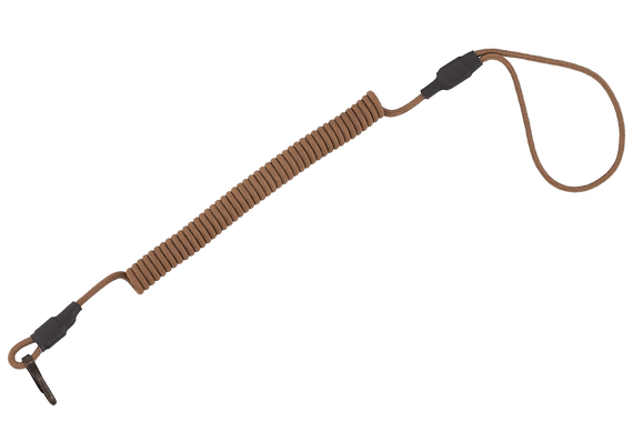 Шнур тренчик страхувальний кручений Петля-Карабін паракорд койот 988 ms