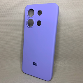 Чехол с логотипом для Xiaomi Redmi Note 13 4G | Противоударный | Soft Touch | Сиреневый